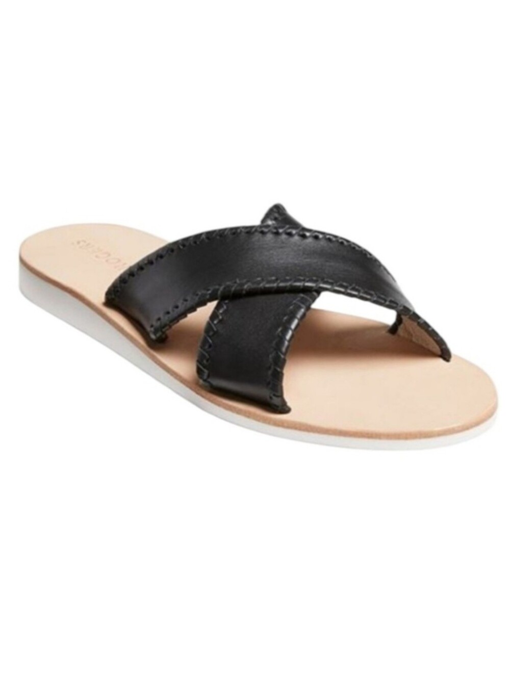 JACK ROGERS Sloane Leather X Band Boating Slide Sandals Sz 9.5
